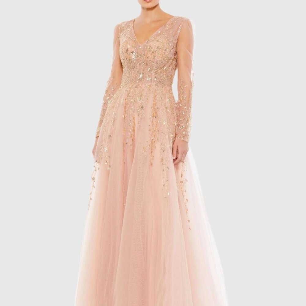 ⭐️LAST CALL!!! NWT MacDuggal Blush Embellished Gown⭐️
